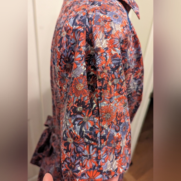 Liberty of London Floral Short Sleeved Dress US 8 - Picture 7 of 10